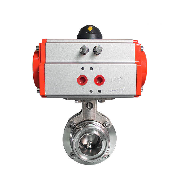 HK59-D-W Food Grade Pneumatic Actuated Butterfly Valve